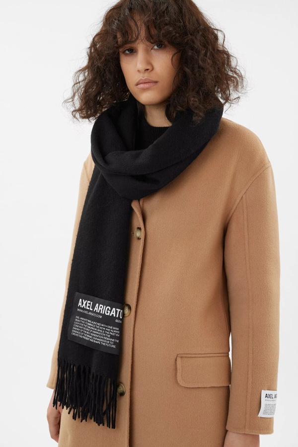 Logo B Bel Scarf Black Axel Arigato