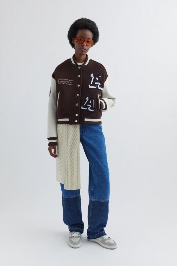 Axel Arigato Dark Brown Illusion Varsity Jacket