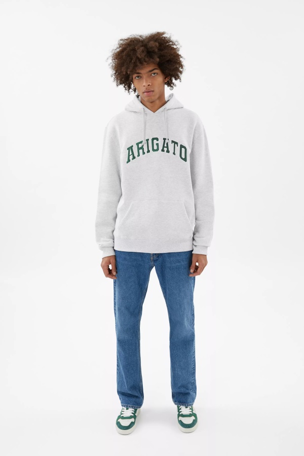 College Logo Hoodie Light Grey Mﾨﾦlange Axel Arigato