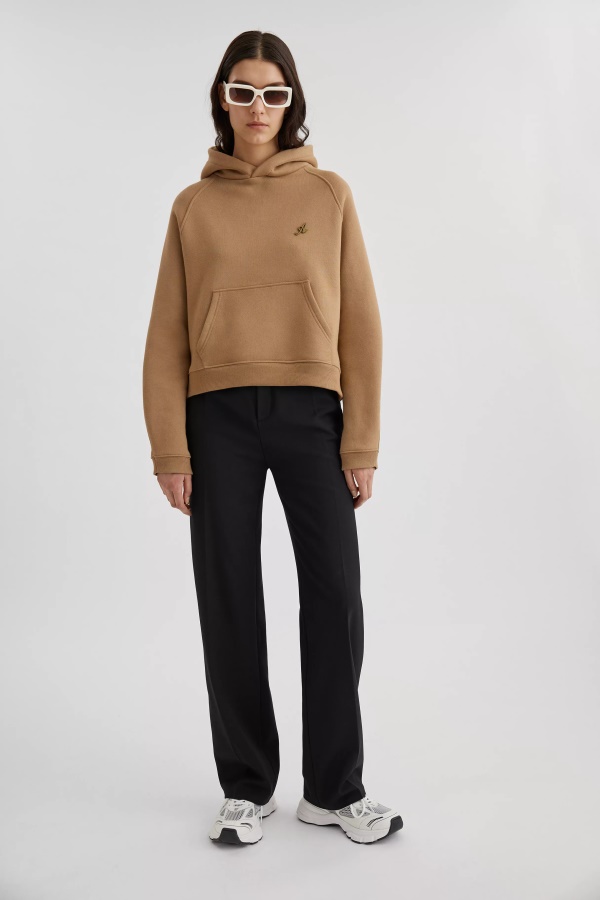 Axel Arigato Rio Cropped Hoodie Camel Beige