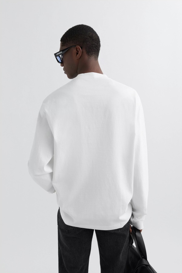 Staple Long-Sleeve T-Shirt White Axel Arigato